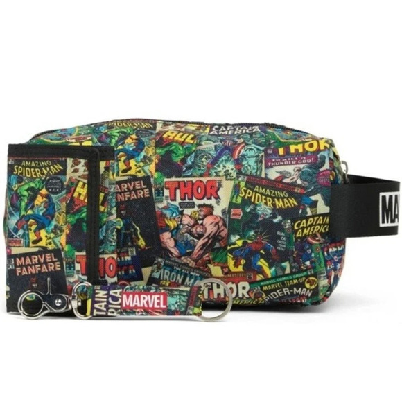 NWT Marvel Comics Avengers Zip Dopp Kit Makeup Toiletry Bag Travel Purse Unisex - Picture 2 of 6